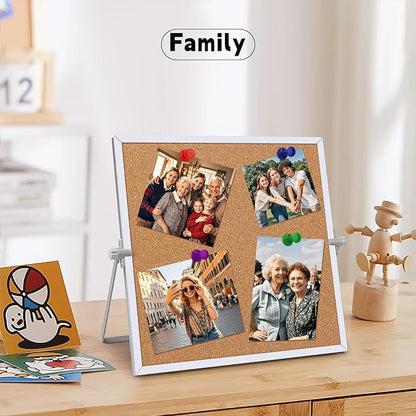 kdafio 11.81"×11.81" Cork Board Bulletin Board, Double Sided Pin Board - Image 6