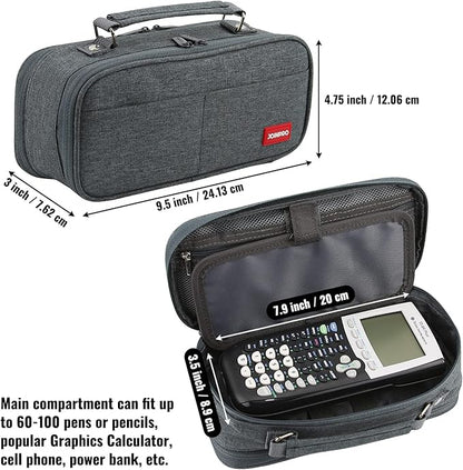 JOINPRO Pencil Case, Large Capacity Pencil Case Organizer; Double Zipper - Image 2