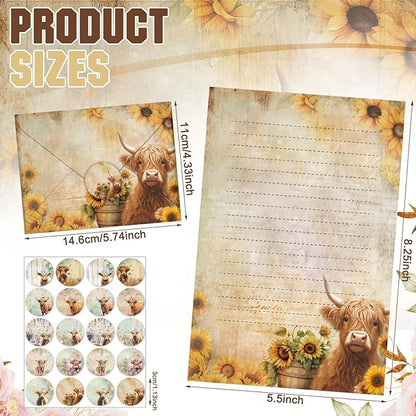 TaoBary 160 Pcs Stationery Paper Set 50 Double Sided Stationery Papers - Image 2