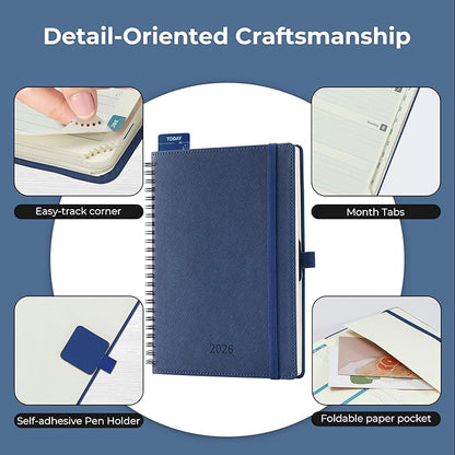IN-LUXPRO Planner 2026 Daily Weekly and Monthly, 12 Months Spiral Bound - Image 6