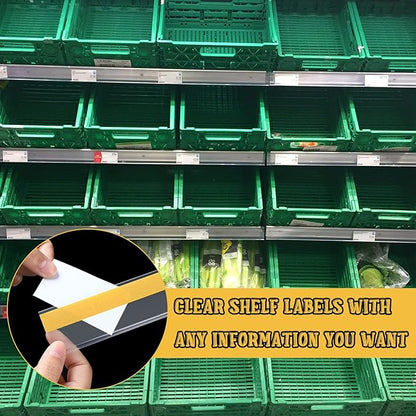 Fainne 25 Pcs Shelf Label Strips 1.25''H x 27 L Self Adhesive Shelf Label - Image 5