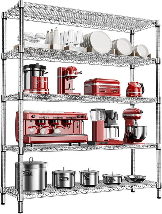 M MZG 2200 Lbs 5 Tier Storage Rack Metal Wire Shelving Unit, Storage Standing by MEIGAOPLASTICANDMETALHKCOLIMITED