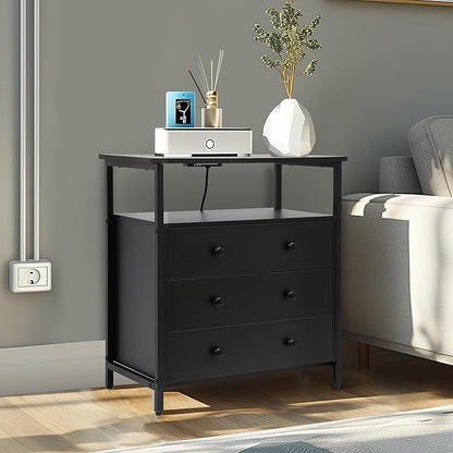 Edbuosy 3 Wooden Drawers Night Stand, 27 Inch Wide Nightstand - Image 8