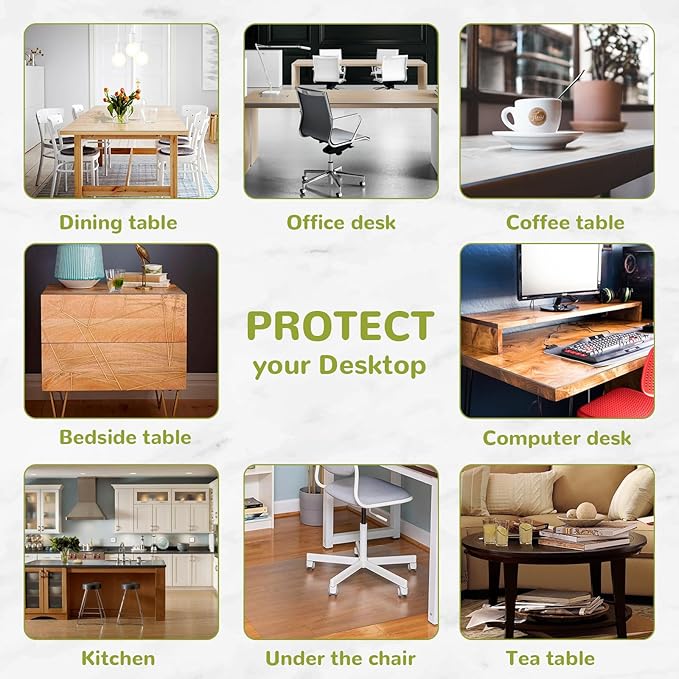 Eisdroma 44 x 120 Inch Clear Table Cover Protector, 1.5mm Plastic Table Cover - Image 6