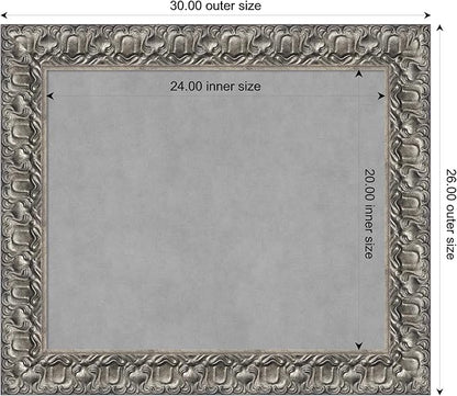Amanti Art Silver Framed Magnetic Board 26x30 Medium Vision Board - Image 3