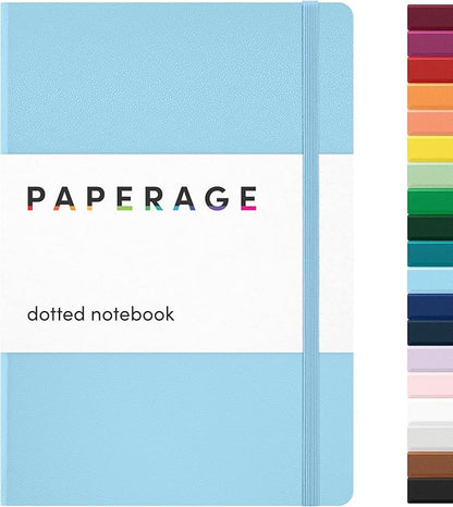 PAPERAGE Dotted Journal Notebook, 160 Pages, Medium 5.6 in x 8 in by PAPERAGE