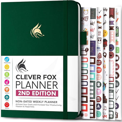 Clever Fox Planner 2nd Edition – Colorful Weekly & Monthly Goal Planner by CleverFox