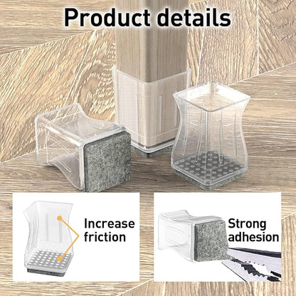 Square Chair Leg Protectors for Hardwood Floors - Image 3