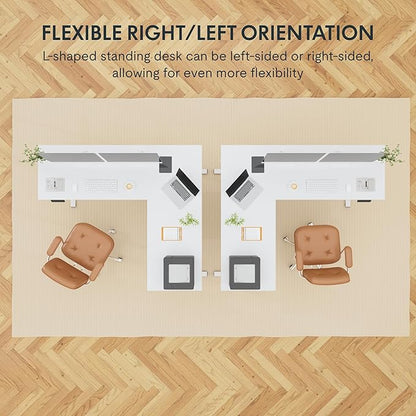 FLEXISPOT L Shaped Standing Desk, 71 x 63 Inch Electric Height Adjustable - Image 4
