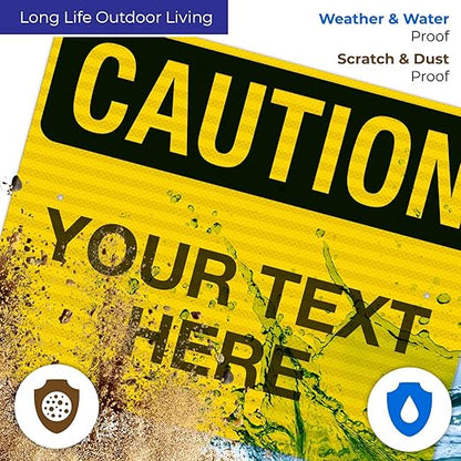 Custom Caution Sign, OSHA Sign, 24x30 Inches, 3M EGP Reflective .080 Aluminum - Image 5