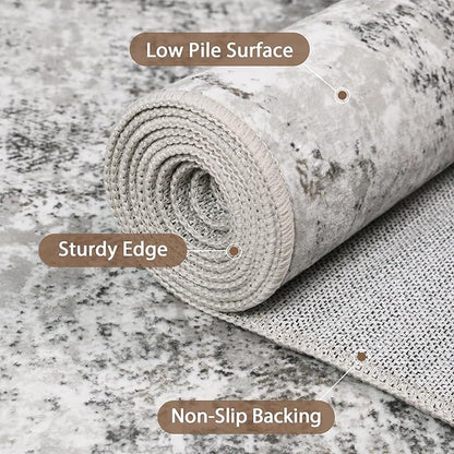 GENIMO Washable Area Rugs for Living Room, 8x10 Modern Non Slip Rugs, Low Pile - Image 4