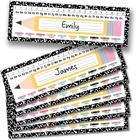 Desk Name Tags for Classroom – 36 Student Name Plates for Classroom Kindergarten by HadleyDesigns