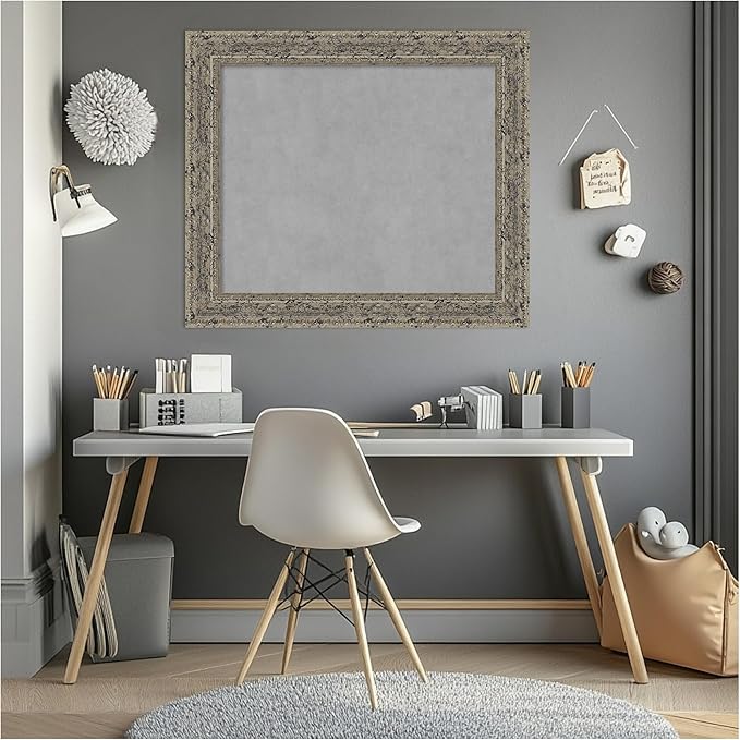 Amanti Art Silver Framed Magnetic Board 25x29 Medium Vision Board - Image 7