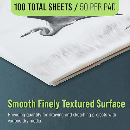 U.S. Art Supply 9" x 12" Premium Drawing Pad, 60 lb - Image 4