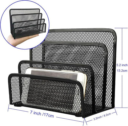 Anumit Desk Mail Organizer, File Holder Letter Sorter - Image 2