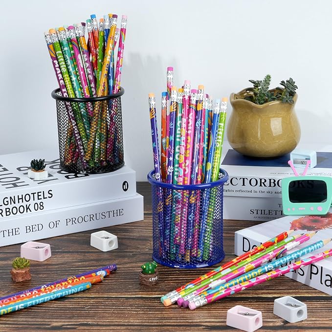 60 Pcs Motivational Pencils Bulk, Rainbow Inspirational School Pencils - Image 5