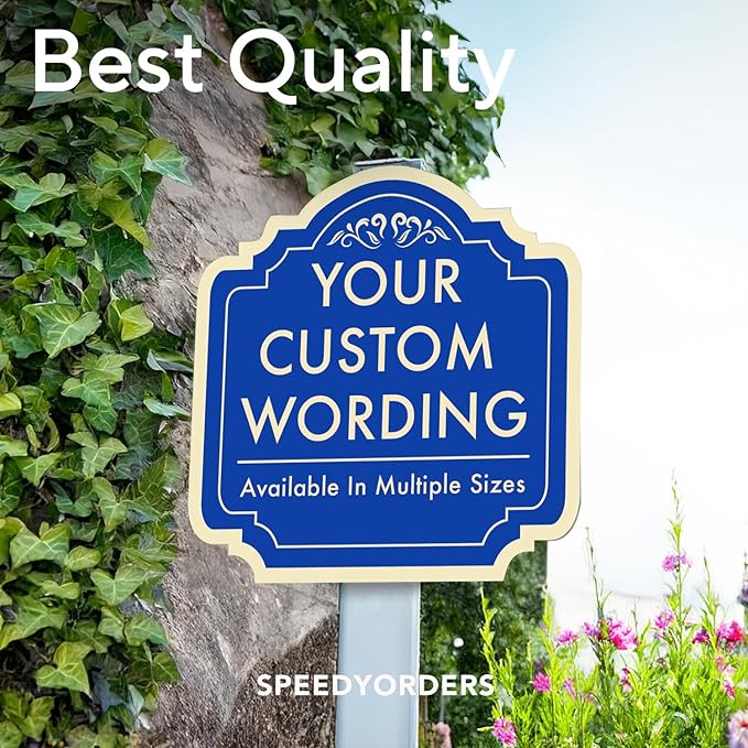 Stylish Blue Aluminum Metal Signs, Personalized Driveway Sign Customization - Image 8