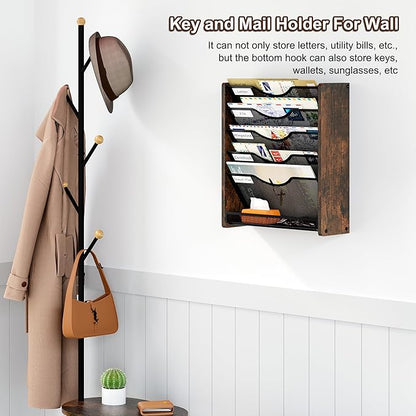 PAG-Mass Wall File Organizer, 6 Tier Mesh Mail Organizer Wall Mounted, Hanging - Image 3