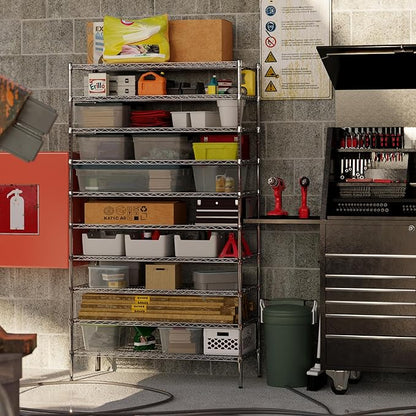 Regal Altair 21" Deep x 48" Wide x 86" Height Wire Shelving Kit | 10-Tier | NSF - Image 5