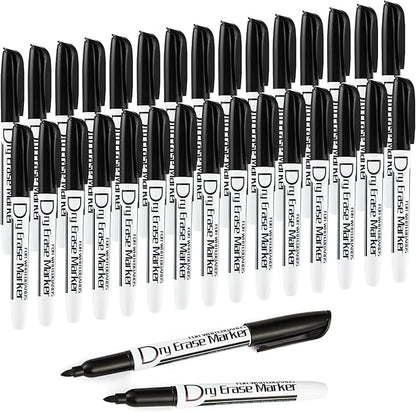 Volcanics Black Dry Erase Markers Low Odor Fine Whiteboard Markers Thin Box of by Volcanics