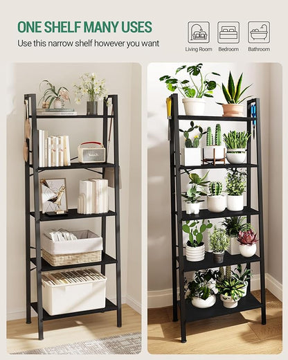 Hzuaneri Ladder Shelf, Bookshelf Bookcase, Freestanding Corner Storage Shelve - Image 4
