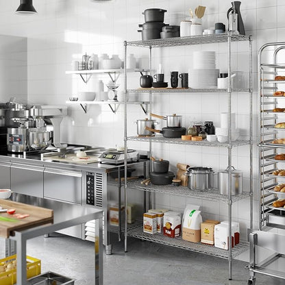 Regal Altair 18" Deep x 48" Wide x 86" Height Wire Shelving Kit | 5-Tier | NSF - Image 7