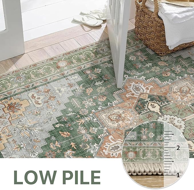 GENIMO 3x10 Runner Rugs for Hallway, Machine Washable Non Slip Vintage Rugs - Image 4
