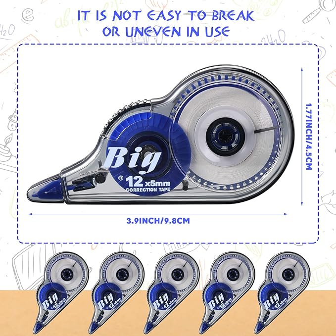 Chivao 36 Pack White Correction Tape, Classroom Correction Tape Wipe out Easy - Image 2
