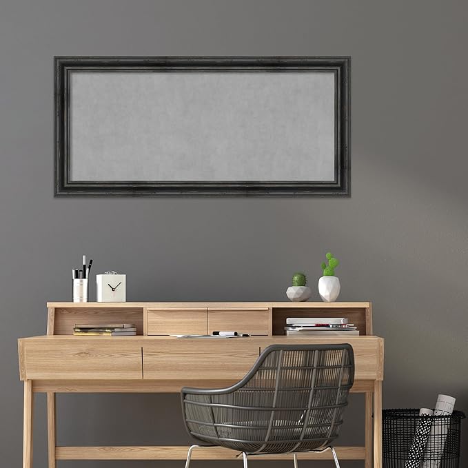 Amanti Art Black Framed Magnetic Board 25x53 Oversize Vision Board - Image 5
