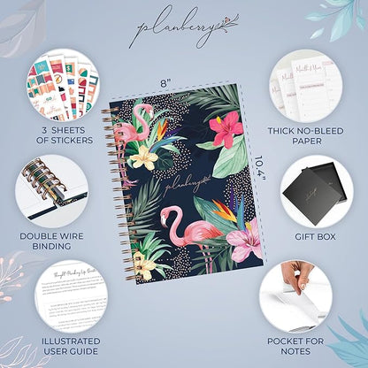 PLANBERRY Large Hourly Schedule Planner Premium – Undated Organizer - Image 2