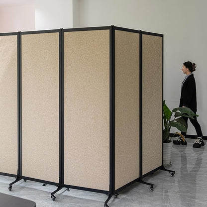 Upgrade Version Room Partition and Divider, Freestanding Rolling Dividers - Image 5