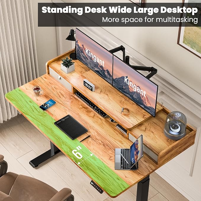 Kingant 48 x 30 Inch Electric Standing Desk - Image 3