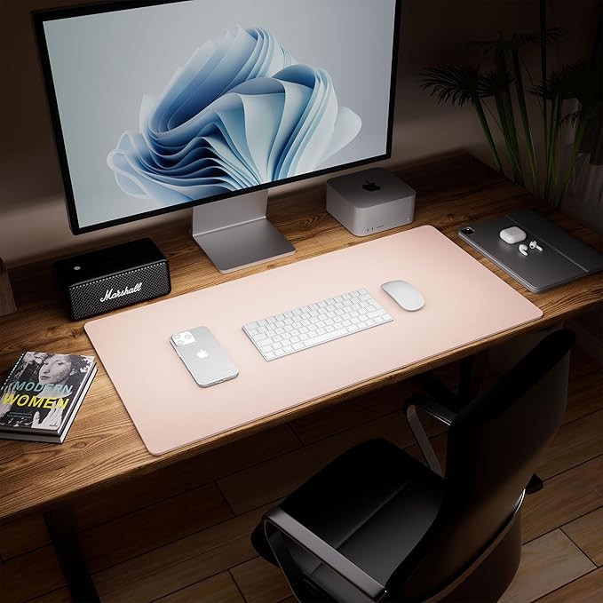 Aothia Double-Sided Desk Pad – 37.8"x17" Leather Desk Mat - Image 3