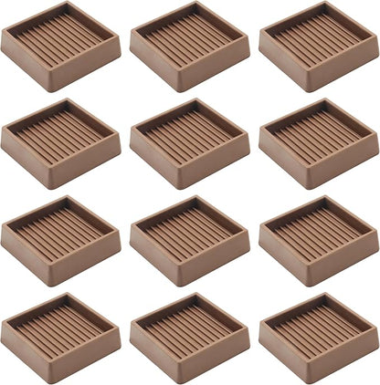 VOCOMO 2X2 Rubber Caster Cups, Non Slip Furniture Pads, Anti-Slip Gripper by VOCOMO