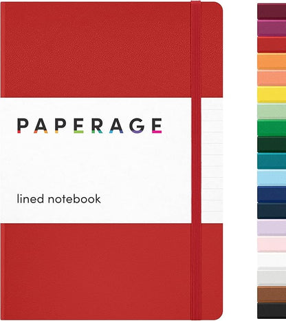 PAPERAGE Lined Journal Notebook, 160 Pages, Medium 5.6 in x 8 in by PAPERAGE