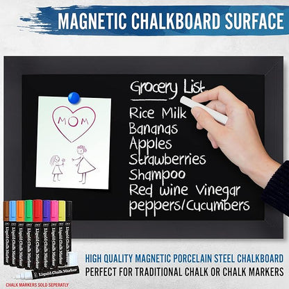 HBCY Creations Rustic Black Magnetic Wall Chalkboard, Small Size 11" x 17" - Image 5
