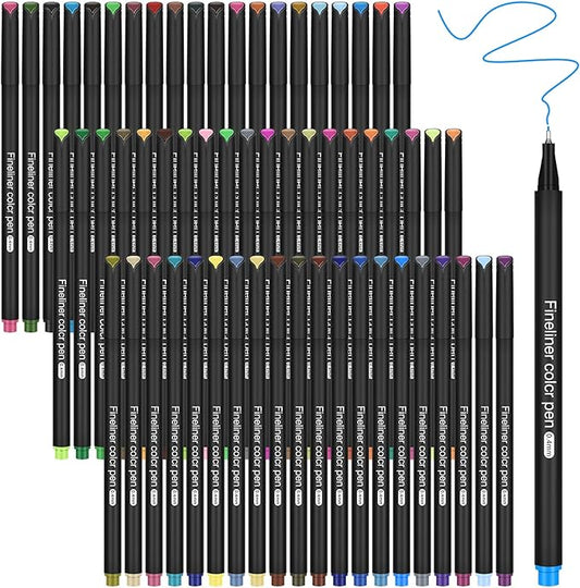 huesamhi Colored Pens for Journaling, Planning Bullet Journals Fineliner Felt by Unknown