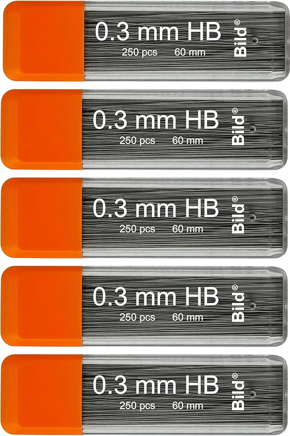 Bild Premium 1250 Leads of 0.3 mm HB Mechanical Pencil Lead Refills by Bild