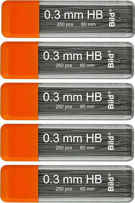 Bild Premium 1250 Leads of 0.3 mm HB Mechanical Pencil Lead Refills by Bild