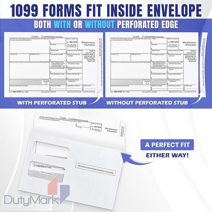 50 1099 Tax Envelopes Self-Seal Designed - Image 2