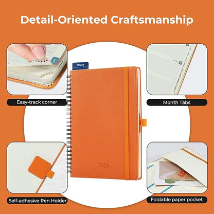 IN-LUXPRO Planner 2026 Daily Weekly and Monthly, 12 Months Spiral Bound - Image 6