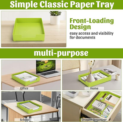 AZFUNN Letter-Size Tray Desk Letter Tray Paper Tray, Sturdy Heavy-Duty Plastic - Image 5