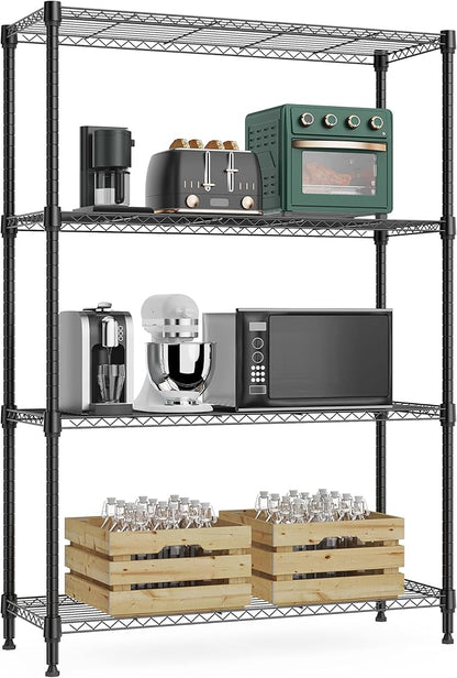M MZG 1000 lbs 4Tier Shelf Metal Storage Shelves Wire Rack Closet Organizers by MEIGAOPLASTICANDMETALHKCOLIMITED