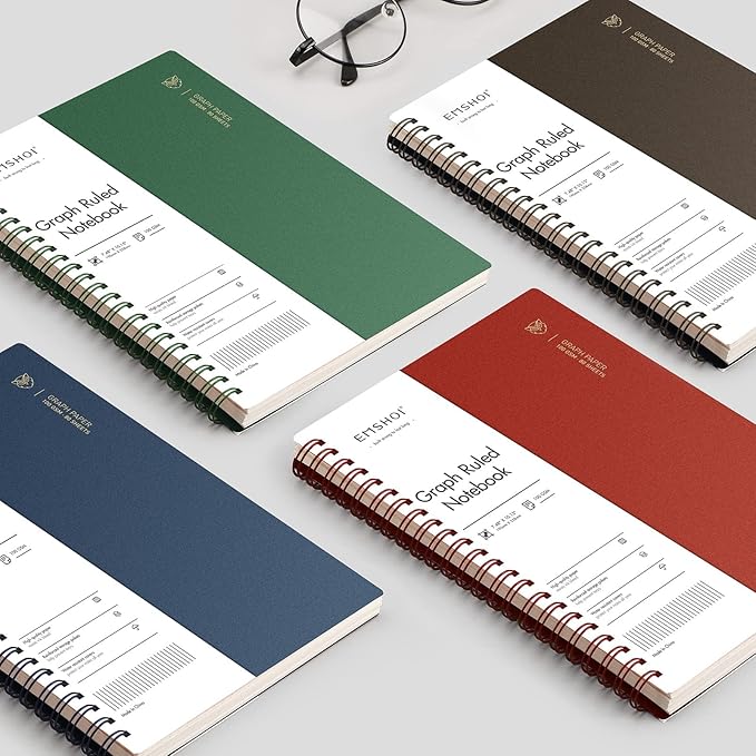 EMSHOI Graph Paper Spiral Notebook 7.48" x 10.15" - Image 7