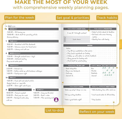 Clever Fox Dated Planner 2026-2027 – Weekly Life Planner Notebook - Image 6