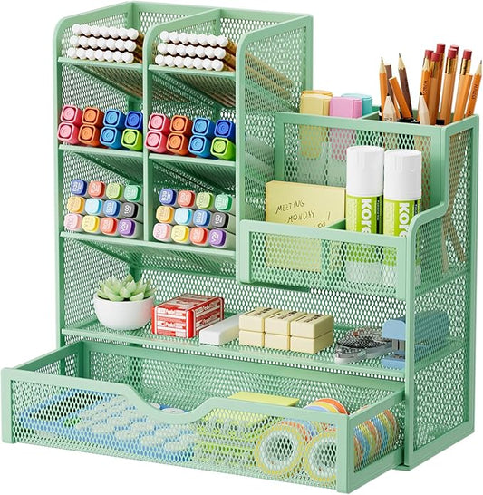 Marbrasse Mesh Pen Holder for Desk, Desk Organizers and Accessories for Office by Marbrasse