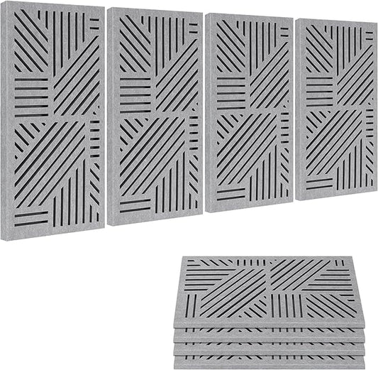 BUBOS 4 Pack Thickened Acoustic Panels, 23.6''x11.8'' Self-Adhesive Sound by BUBOS
