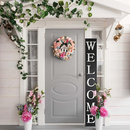 Tall Outdoor Welcome Sign for Front Door, 6ft Black, Rustic Tall Welcome Sign - Image 5