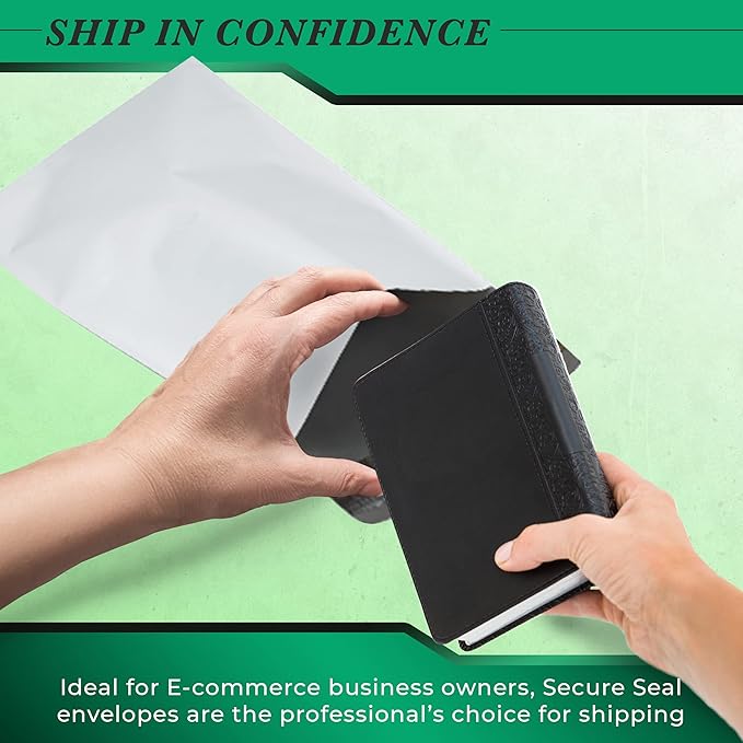 100 Pack Secure Seal White Poly Mailers - Image 2