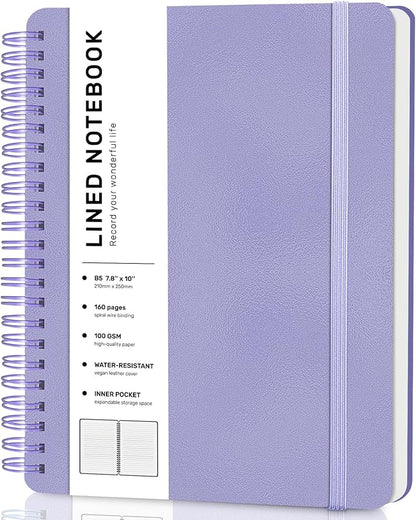 Lined Spiral Journal Notebook, B5 Spiral Notebook, 7.8''×10'' Journaling by ABERLLS